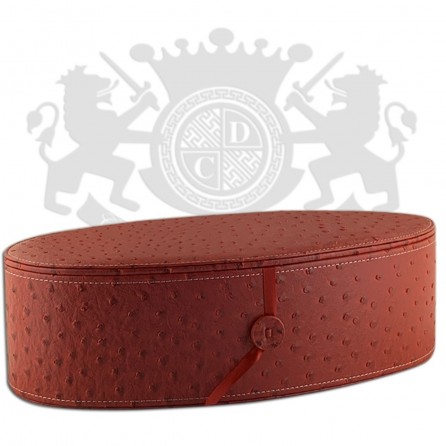 RED OSTRICH LEATHER CASE